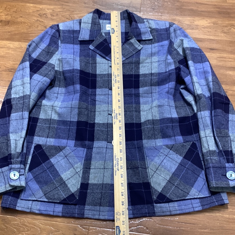 Vintage Pendleton Plaid 100% Virgin Wool Boxy Jacket - Picture 3 of 6